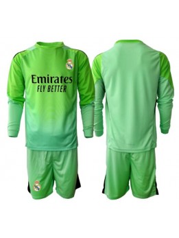 Billige Real Madrid Keeper Bortedraktsett Barn 2025-26 Langermet (+ Korte bukser)